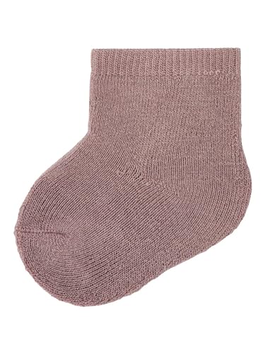 NAME IT Baby-Mädchen NBFWAKSI Wool Terry XXIII Socken, Sphinx, 62/68 EU von NAME IT