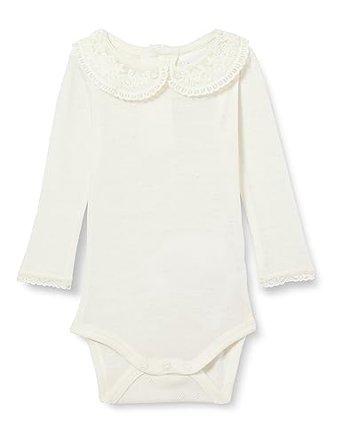 NAME IT Baby-Mädchen NBFWANG Wool Need.LS W/COL XXIII Body, Snow White, 50 von NAME IT