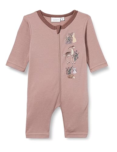 NAME IT Baby-Mädchen NBFWILLIT Wool LS Suit XXIII Schlafstampler, Antler, 50 von NAME IT