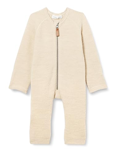 NAME IT Baby-Mädchen NBFWMINO Wool BRU LS Suit XXIII Jumpsuit, White Pepper, 110 von NAME IT