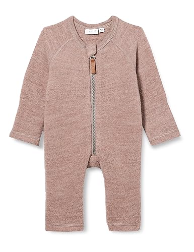 NAME IT Baby-Mädchen NBFWMINO Wool BRU LS Suit XXIII Jumpsuit, White Pepper, 98 von NAME IT