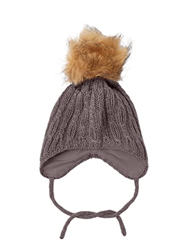 NAME IT Baby-Mädchen NBFWRILLA Wool Knit HAT XXIII Hut, Peppercorn, 34W / 39L von NAME IT