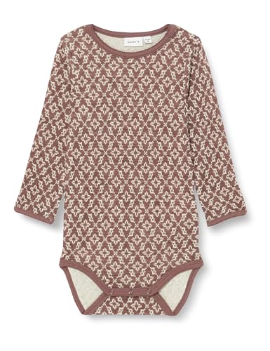 NAME IT Baby-Mädchen NBFWUPSUS Wool/COT LS XXIII Body, Peppercorn, 50 von NAME IT