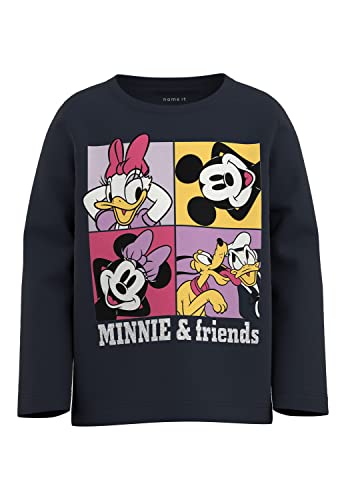 NAME IT Baby-Mädchen NMFJUJUN Minnie LS TOP NOOS WDI Langarmshirt, Dark Sapphire, 80 von NAME IT