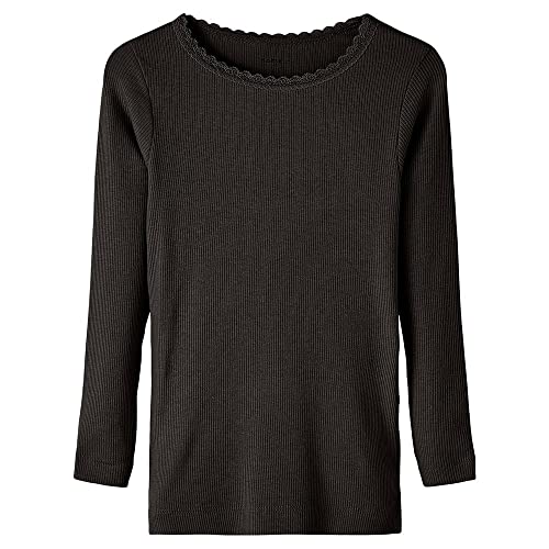 NAME IT Baby-Mädchen NMFKAB LS TOP NOOS Langarmshirt, Black, 116 von NAME IT