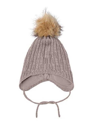 NAME IT Baby-Mädchen NMFWRILLA Wool Knit HAT XXIII Hut, Sphinx, 48W / 49L von NAME IT