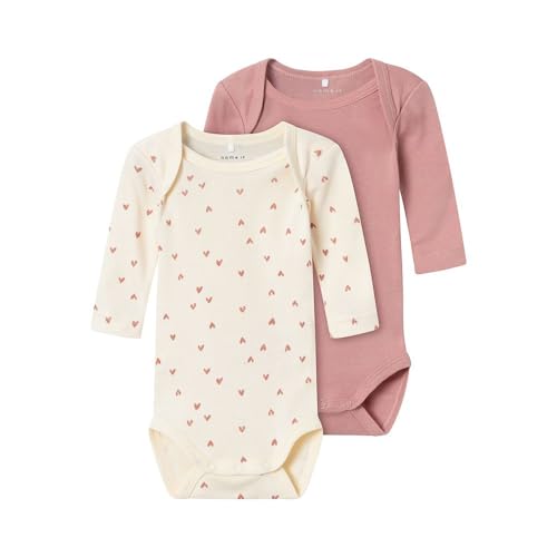 Name It Buttercream Hearts Baby Long Sleeve Body 2 Units 24 Months von NAME IT