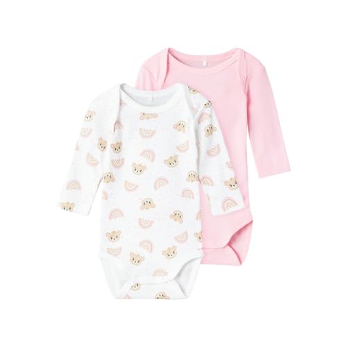 NAME IT Baby - Mädchen Nbfbody 2p Ls Orchid Pink Teddy Noos, Orchid Pink, 68 von NAME IT