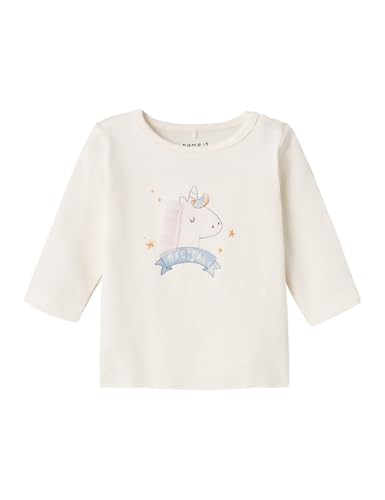 NAME IT Baby - Mädchen Nbflolai Ls Box Top, Jet Stream, 68 EU von NAME IT