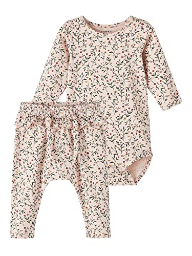 NAME IT Baby - Mädchen Nbfofie Ls Body Set, Rose Smoke, 62 von NAME IT