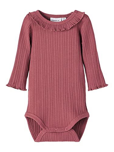 NAME IT Baby - Mädchen Nbfolia Ls Body, Apple Butter, 74 von NAME IT