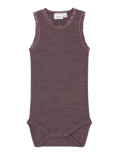NAME IT Baby-Mädchen Nbfwang Wool Needle Tank Body, Lila, 80 von NAME IT