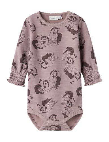 NAME IT Baby-Mädchen Nbfwuppo Wool/Co Ls Body Langarmbody, Rosa, 68 NAME IT Baby-Mädchen Nbfwuppo Wool/Co Ls Body Langarmbody, Rosa, 68 von NAME IT