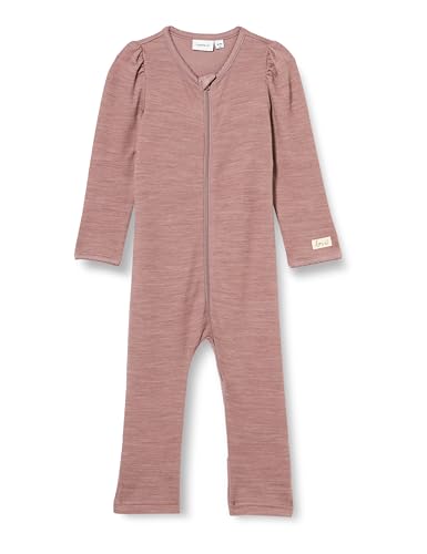 NAME IT Baby - Mädchen Nbfwyla Wool/Vis Ls Suit Xxiii Schlafstampler, Peppercorn, 68 von NAME IT