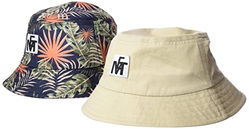 NAME IT Baby - Mädchen Nkmfillip 2p Bucket Hat, Humus/Detail:1x Humus/1x Dark Sapphire AOP, 48-49 von NAME IT