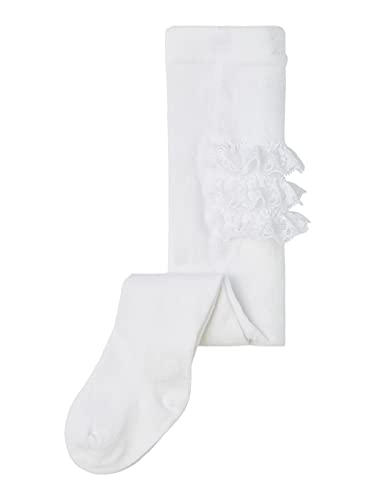 NAME IT Baby Mädchen Rüschchen Strumpfhose (74-80, Bright White) von NAME IT