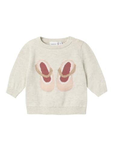 NAME IT Baby Pullover NBFRESIL LS Knit (DE/NL/SE/PL, Numerisch, 86, Peyote Melange) von NAME IT