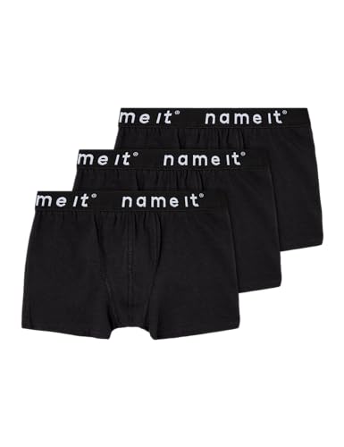 NAME IT Jungen Nkmboxer 3p Noos Unterhose, Schwarz, 158 EU von NAME IT