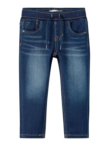 NAME IT Baby Boys NMMRYAN Slim SWE Jeans 2472-TH NOOS Jeanshose, Dark Blue Denim, 86 von NAME IT