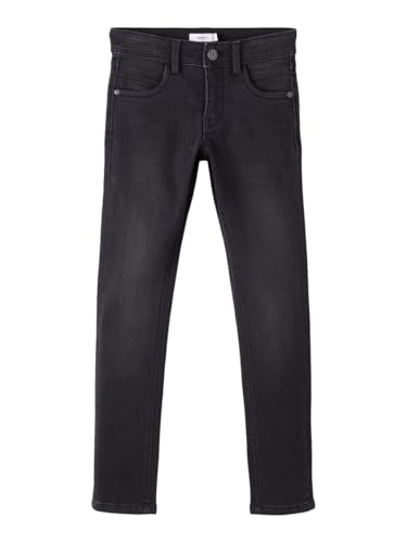 NAME IT Mädchen Nkmsilas Dnmtax Pant Noos Hose, Black Denim, 164 EU von NAME IT