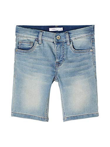 NAME IT Jungen Nkmtheo Xsl Dnm Sw L 5799-th Noos Jeans Shorts, Light Blue Denim, 116 EU von NAME IT
