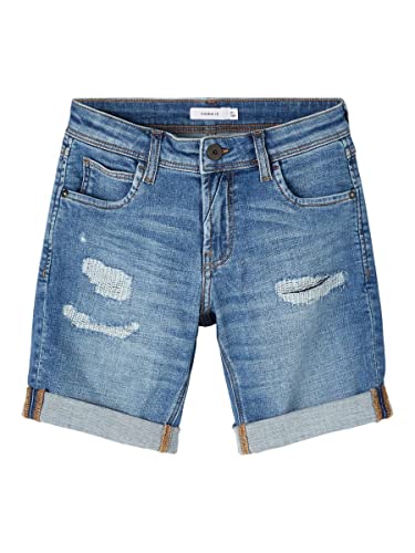 name it Jungen NKMCESAR DNMTEXAS 2625 L NOOS Shorts, Medium Blue Denim, 104 von NAME IT