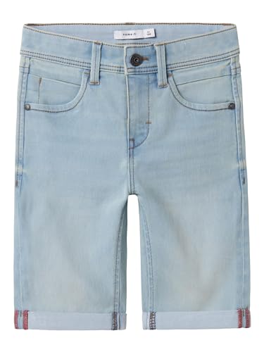 NAME IT Herren Nkmsilas Slim Dnm L 2272-ax Noos Shorts, Light Blue Denim, 110 EU von NAME IT