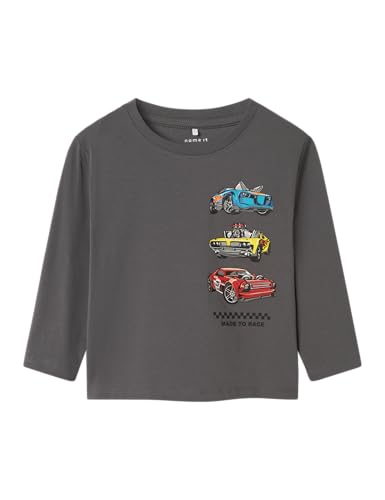 Name IT Jungen Nmmdrum Hotwheels Ls Nreg Top Sky, Lava Smoke, 98 EU von NAME IT