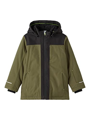 NAME IT Jungen Nkmsnow10 Jacket Block Fo Jacke, Olive Night, 116 EU von NAME IT