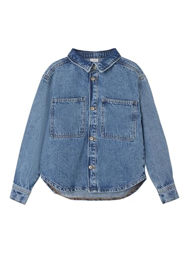 NAME IT Herren Nkmmilo DNM 3573-Ac N Shacket, Medium Blue Denim, 128 cm von NAME IT