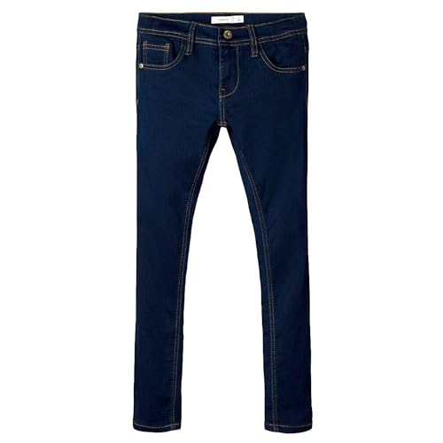 NAME IT Mädchen Nkmrobin Dnmthayer Swe Pant Noos Hose, Dark Blue Denim, 164 EU von NAME IT