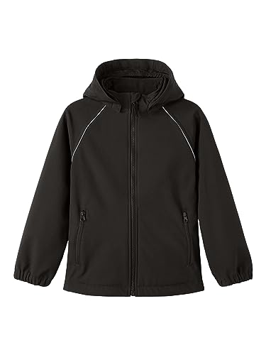 NAME IT Jungen Nkmalfa Softshell Jacket Fo Noos Jacke, Schwarz, 146 EU von NAME IT