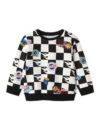 Name IT Jungen Nmmdrewy Hotwheels Nreg SWE Bru Sky, Schwarz, 104 EU von NAME IT