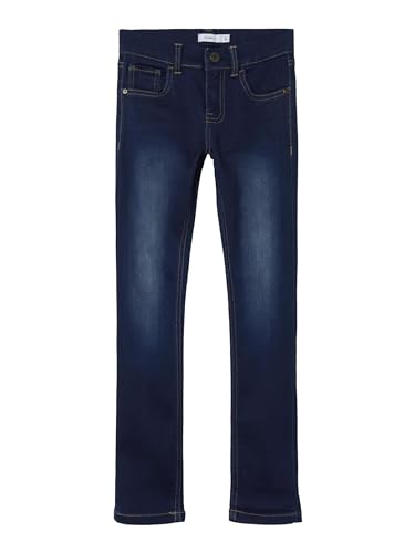 NAME IT Jungen Nkmtheo Xslim Swe Jeans 3113-th Noos Hose, Dark Blue Denim, 122 EU von NAME IT