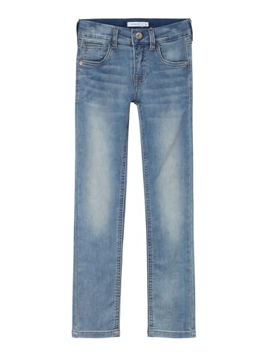 NAME IT Jungen Nkmtheo Xslim Swe Jeans 3113-th Noos Hose, Light Blue Denim, 146 EU von NAME IT