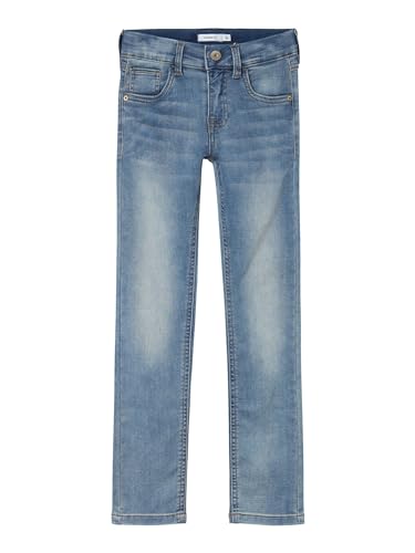 NAME IT Mädchen Nkmtheo Dnmthayer Cor1 Swe Pant Noos Hose, Light Blue Denim, 164 EU von NAME IT