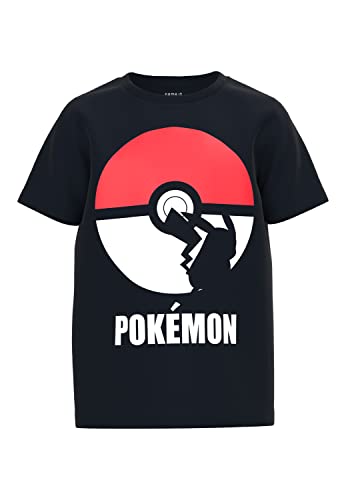 NAME IT Boy's NKMNABEL Pokemon SS TOP NOOS BFU T-Shirt, Black, 158/164 von NAME IT