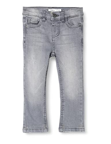 NAME IT Boy's NKMSILAS Slim Jeans 5115-MT NOOS Jeanshose, Light Grey Denim, 110 von NAME IT