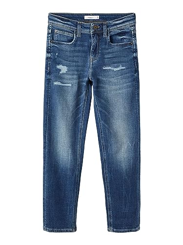 NAME IT Boy's NKMSILAS Tapered Jeans 1515-IN NOOS Jeanshose, Medium Blue Denim, 116 von NAME IT