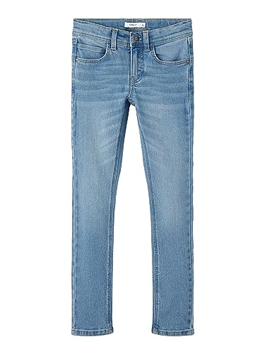 NAME IT Boy's NKMTHEO XSLIM Jeans 1090-IO NOOS Jeanshose, Light Blue Denim, 92 von NAME IT