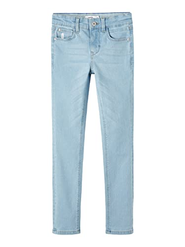 NAME IT Boy's NKMTHEO XSLIM Jeans 1112-AU NOOS Jeanshose, Light Blue Denim, 158 von NAME IT