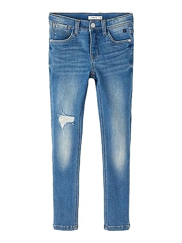 NAME IT Boy's NKMTHEO XSLIM Jeans 1410-UR NOOS Jeanshose, Medium Blue Denim, 116 von NAME IT