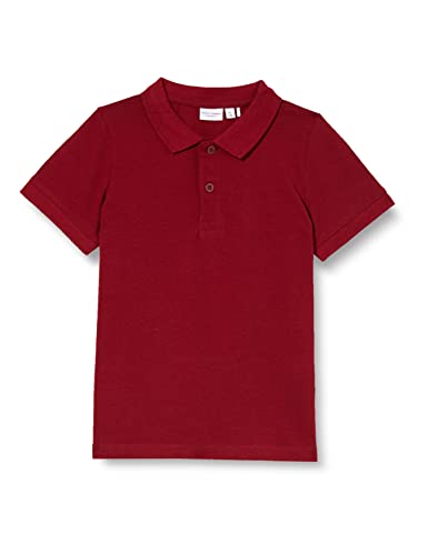 NAME IT Boy's NKMVILUKAS SS Polo Shirt, Cabernet, 116 von NAME IT