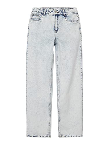 name it Boy's NLMSTONEIZZA DNM DAD Straight Pant Hose, Light Blue Denim/Detail:Stonewash, 152 von NAME IT