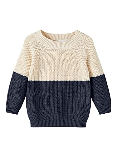 NAME IT Boy's NMMBEBILLY LS Knit Strickpullover, Dark Sapphire, 92 von NAME IT