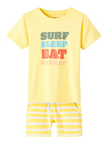 name it Boy's NMMZACO SS TOP Set T-Shirt, Habanero Gold, 92 von NAME IT