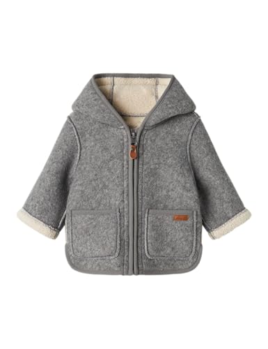 NAME IT Unisex Baby Nbnmily Jacket2 Jacke, Grey Melange, 56 von NAME IT