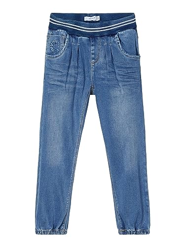 NAME IT Baby - Mädchen Nmfbibi Dnmtoras 2468 Pant Noos Jeans, Medium Blue Denim, 68 EU von NAME IT