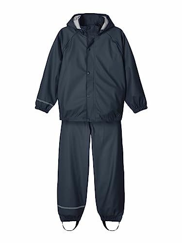 NAME IT Unisex Nkndry Rain Noos Regen Set, Dark Sapphire, 116 EU von NAME IT