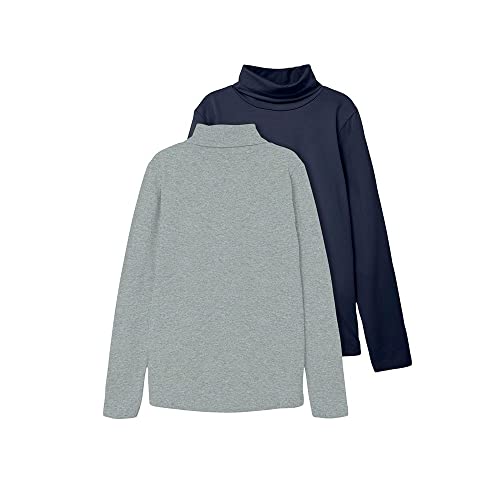 NAME IT Unisex NKNVIGGO 2P LS Slim Rollneck O NOOS Langarmshirt, Dark Sapphire/Pack:Grey Melange, 116 NAME IT Unisex NKNVIGGO 2P LS Slim Rollneck O NOOS Langarmshirt, Dark Sapphire/Pack:Grey Melange, 116 von NAME IT